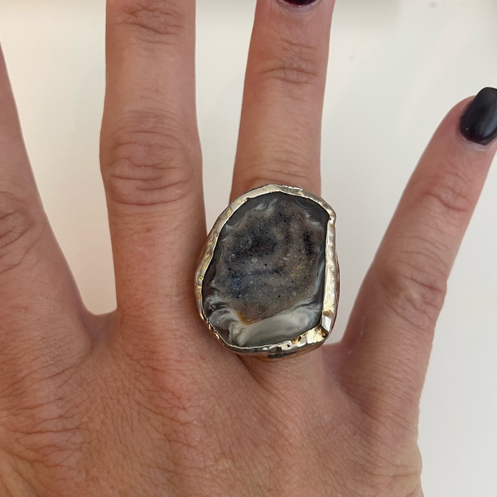 Adjustable Geode Ring - image 2